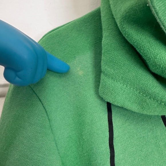 Mad Engine Hoodie w/ Hat & Mask Full‎ Zip Jacket Green St Patrick's Day Child XL - Picture 5 of 11